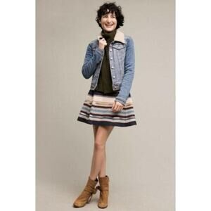 Anthropologie Chloe Oliver Hayley Striped Serape Skater Skirt